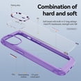 thumbnail image 3 of APPLE IPHONE 14 PRO Phone Cases, High Quality Clean PC Clear Hybrid Shockproof TPU and Metal PC Frame Bumper Case Cover For iPhone 14 PRO In Purple, 3 of 4