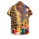 thumbnail image 4 of Mens Manga Corta Botón Abajo Camisas, Cuello de Vuelta Navidad Impresa Blusa, Top de Moda Casual, 4 of 4