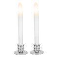 thumbnail image 4 of GOOHOCHY 2Set Flickering Led Pillar Candles Silver Led And PP Decorative Items For Wedding Parties, 4 of 8
