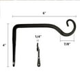 thumbnail image 2 of Worgeous  2 PCS Wrought Iron Hook Hanger Hanging Flower Pots Hooks Black, 2 of 8