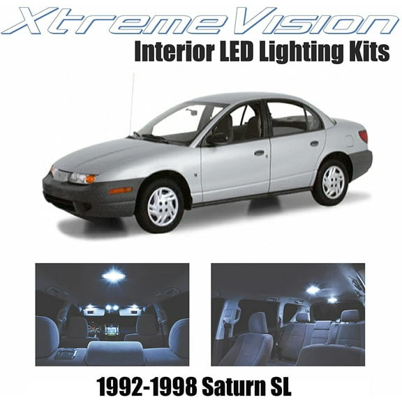 XtremeVision Interior LED for Saturn SL Series 1992-1998 6 Pieces Cool White Interior LED Kit   Installation Tool