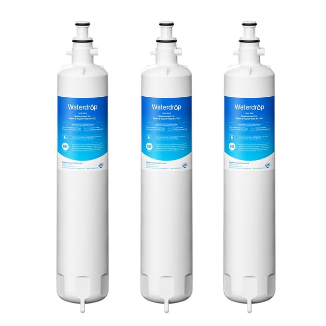 Waterdrop 847200 Refrigerator Water Filter Replacement for Fisher & Paykel Water Filter 847200, 6 Months or 300 Gallons, 3 Pack