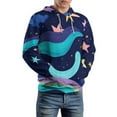 thumbnail image 5 of Colorful Stars And Clouds Night Sky 3d Sweatshirts Hoodie Fashion Casual Personality Men's Women Street Hoodie Pullovers Long Sleeve Comfortable Top, 5 of 6