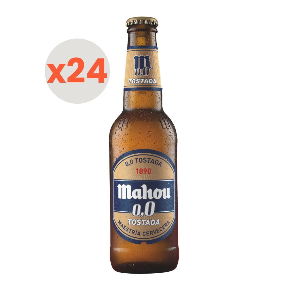 24X Cerveza Mahou Tostada Sin Alcohol Botellin 330Cc