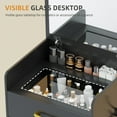 thumbnail image 6 of VKCC 3 in 1 Compact Vanity Desk Set with Flip Top Mirror Makeup Dressing Table with Stool and Drawers for Small Spaces, Black, 6 of 9