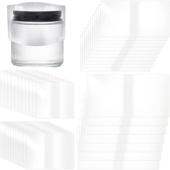 400Pcs 4 Styles Clear Heat Shrink Wrap Bags Rectangle PVC Sheer Small Seal Bag Plastic Heat Sublimation Film Waterproof Packaging