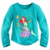 Disney Store Princess The Little Mermaid Ariel Long Sleeve Thermal T Shirt Girl Size 5/6