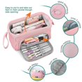 thumbnail image 3 of Large Pencil Cases Zipper Stationery Organizer Duarable Pink, 3 of 5