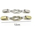 thumbnail image 2 of 2 Pieces Retro Sweater Clips Cardigan Brooch (Silver and Gold), 2 of 5