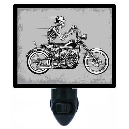 Night Light, Photo Night Light, Skeleton Ride, Motorcycles, Bike Ride plus FREE Switchable