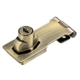 thumbnail image 5 of 3-inch Keyed Hasp Locks Zinc Alloy Twist Knob Keyed Locking Hasp w Screws for Door Keyed Different Bronze Tone, 5 of 6