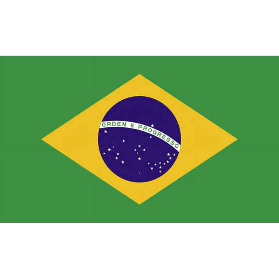 5in x 3in Brazil Flag Sticker