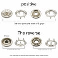 thumbnail image 2 of MesaSe Snap Fasteners Press Studs Buttons 100pcs Rings Snap Fasteners Metal Grommet Tool Kit With Pliers 9.5mm, 2 of 11