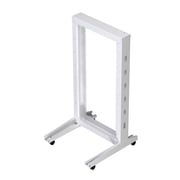 NavePoint 22U 2 Post Rack Open Frame Server Rack for 19 Inch Equipment, AV, Networking, Data & IT Devices, 2-Post Rack 22U With Wheels, 661lbs Weight Capacity, White