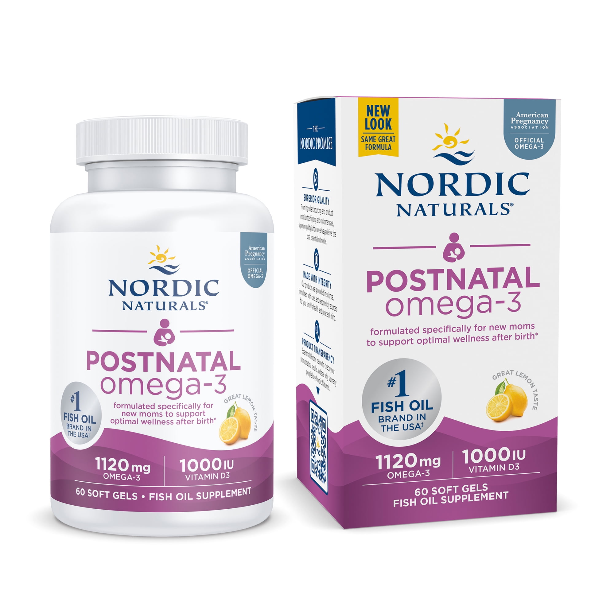 Mortal bezoeker poeder Nordic Naturals Postnatal Omega-3 Softgels, 1120 Mg, Positive Mood, 60 Ct -  Walmart.com