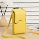 thumbnail image 1 of Monedero pequeño de material cuero para teléfono , bandolera bandolera Cartera para teléfono Bolsos ligeros para mujer - Amarillo BLESIY bolso del teléfono celular, 1 of 8