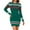 Green, variant on Fiaer Christmas Sweater Dress for Women Funny Graphic Crew Neck Plus Size Trendy Long Sleeve Casual Knitted Clothing Red XL