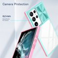 thumbnail image 5 of for Samsung Galaxy S24 Ultra Case, Stylish Slim Crystal Clear PC Back + TPU Silicone Case with Sliding Camera Cover Anti-fingerprint Shockproof Phone Cases for Samsung Galaxy S24 Ultra, Skyblue, 5 of 6
