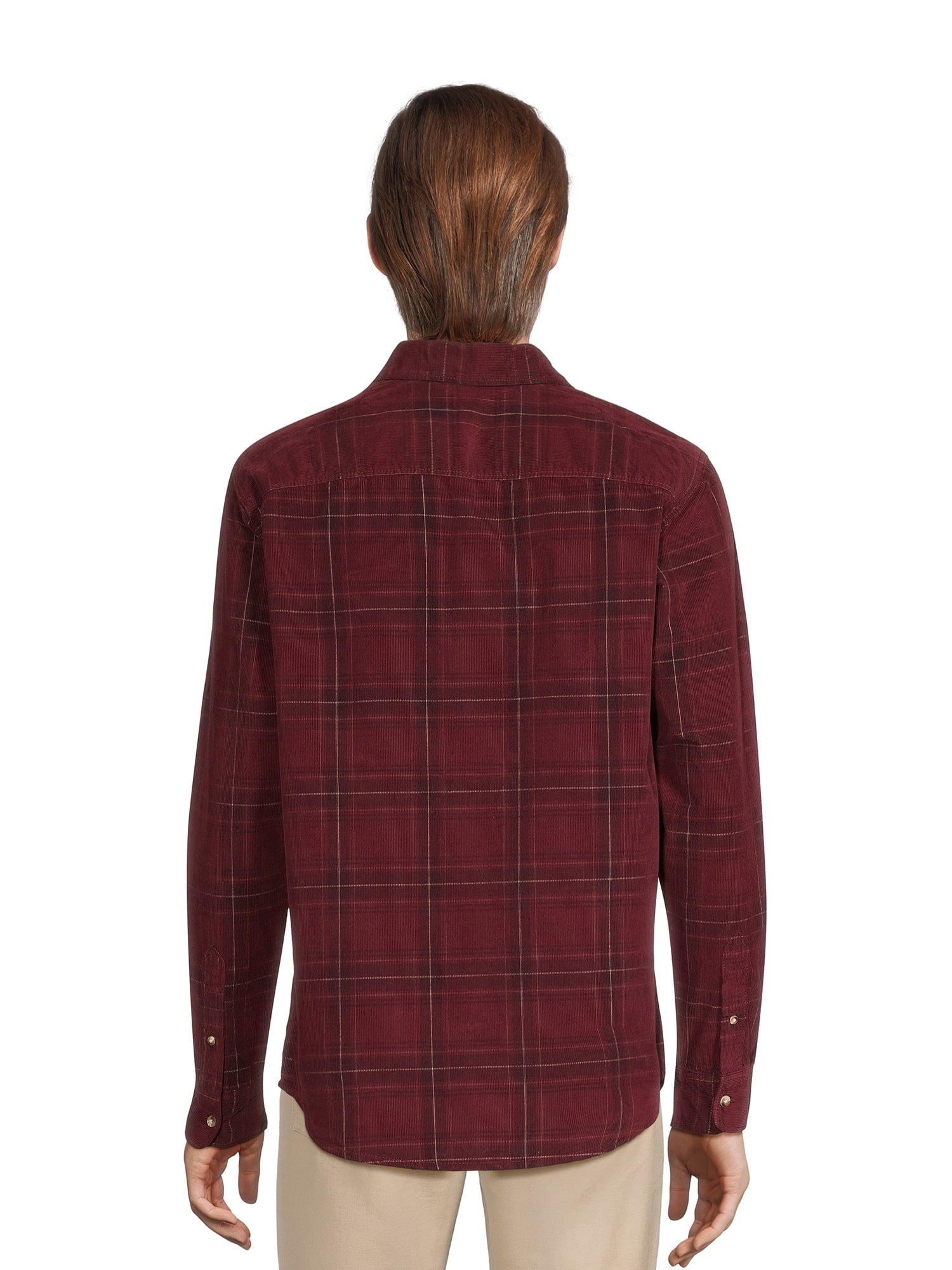 George Men's Corduroy Shirt with Long Sleeves, Sizes S-3XL