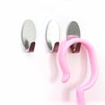 thumbnail image 5 of Self Stick Useful Sticky Coat On Silver Hat Hanger Metal 6x Strong Hook Housekeeping Organizers Utility Hooks, 5 of 9