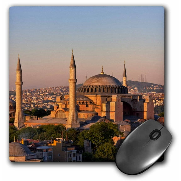 3dRose, Hagia Sophia at sunset, Istanbul, Turkey, MousePad