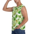 thumbnail image 3 of Fotbe Men's Avocado And Tropical Palm Leaves Print Men's Sleeveless Muscle Tank Tops Casual T-Shirts for Gym Workout Beach-Small, 3 of 8