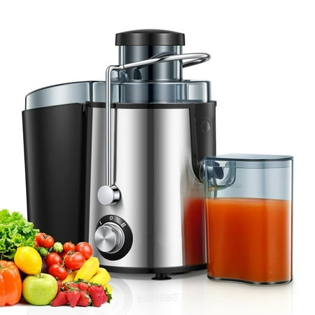 FOHERE Juicer Machines with 3 Wide Mouth Easy to Clean Anti-Drip with Dual Speeds Recipe & Brush