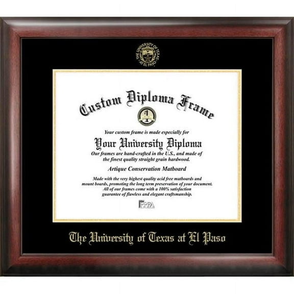 University of Texas  El Paso Gold Embossed Diploma Frame