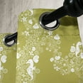 thumbnail image 3 of Ambesonne Sea Shells Grommet Curtain, Swirls with Seahorse, 50" x 84", Yellow Green White, 3 of 6