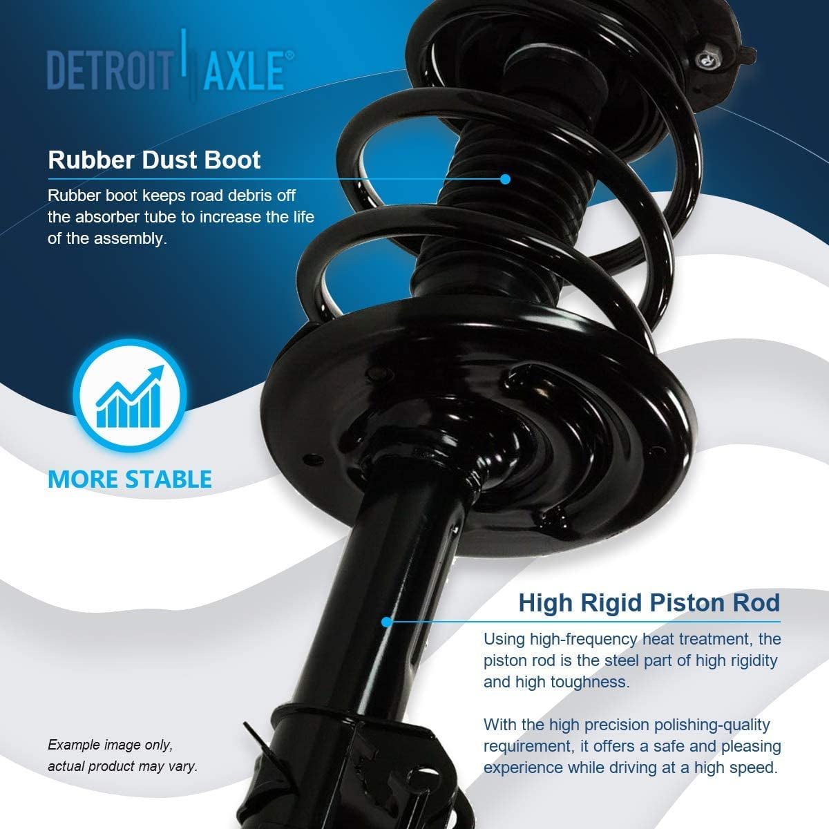 Detroit Axle - Struts Shocks for 2009-2014 Nissan Maxima (Sedan) Complete 2 Front Struts w/ Coil Spring 2 Rear Shock Absorbers 2010 2011 2012 2013 Replacement Ready Struts Assembly