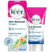 Veet Hair Removal Cream 5in1 Skin Benefits Sensitive Skin Body & Legs 50g