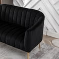 thumbnail image 6 of SEYNAR Modern Velvet Bucket Loveseat,Upholstered Barrel Accent Sofa and Couch for Living Room,Bedroom,Office, 6 of 9