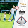 thumbnail image 2 of BOHEN 5x3ft Portable Soccer Goal for Kids Backyard with Carry Bag - Easy Folding Lightweight Fun for Outdoor Indoor Training Games for Teen Youth Adult (Blue Red, 5x3 FT, 1 Pack), 2 of 8