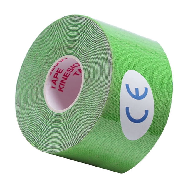 Toystoory Cinta de kinesiología de 5 metros, cinta atlética, cinta de recuperación deportiva, gimnasio de flejado Gimnasios en casa Verde claro 3.8 cm * 5 m
