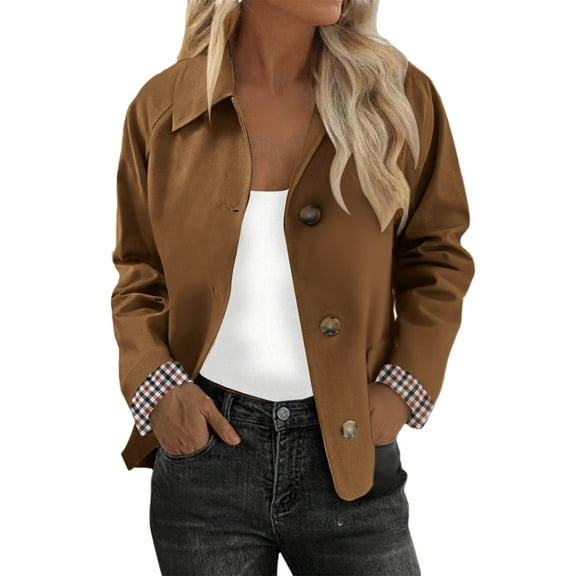 Sakmal Barn Jacket Women Brown Coat Streetwear Women Jackets Fall S