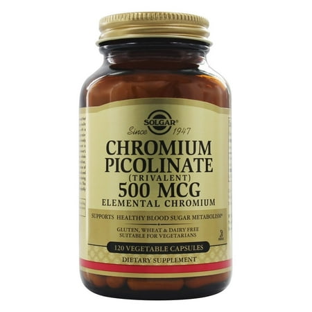 Solgar - picolinate de chrome trivalents élémentaire chrome 500 mcg. - 120 Vegetarian Capsules