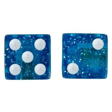 Trick Top Valve Caps Dice-Glitter Blue