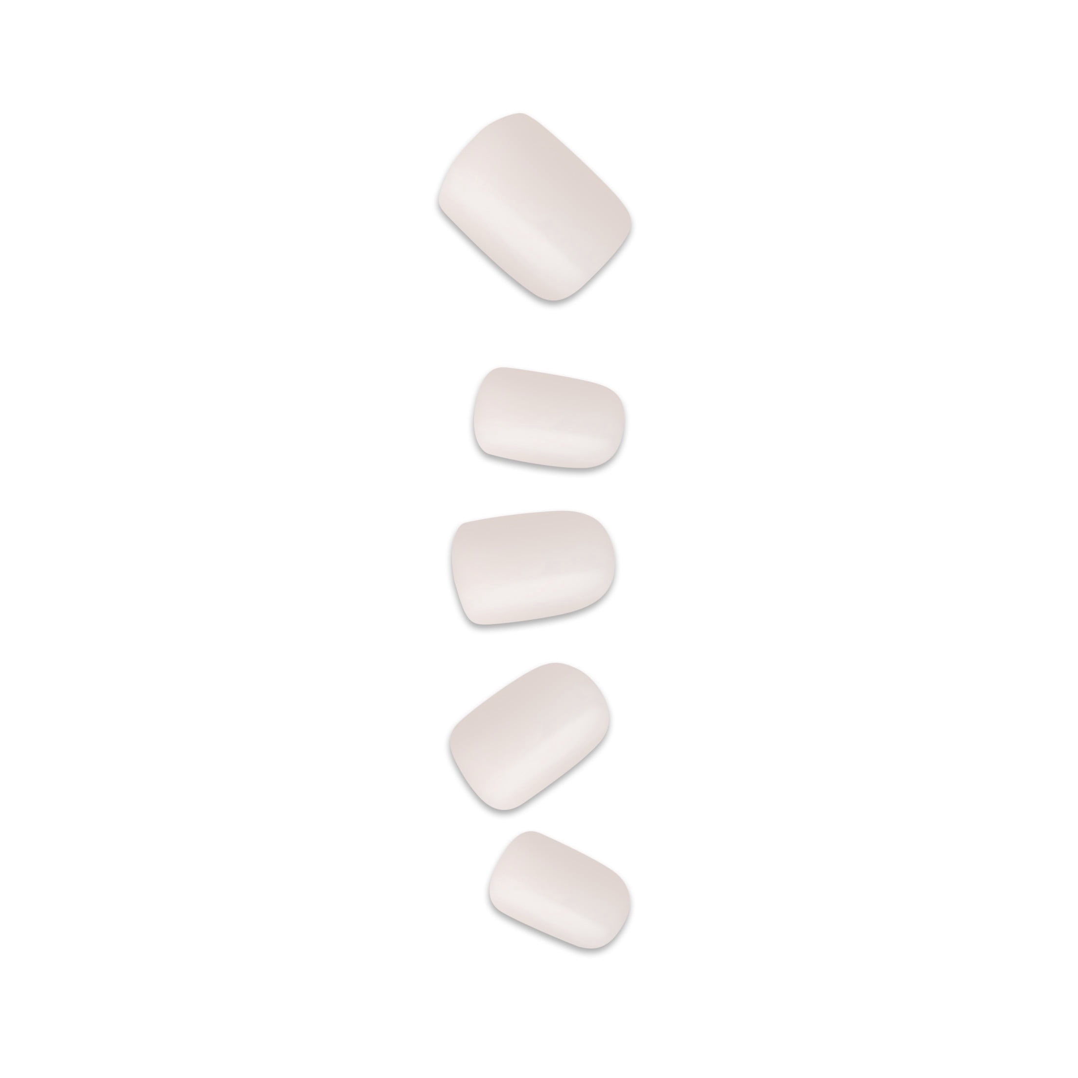 KISS imPRESS No Glue Needed Press On Nails, Color, Point Pink, Pink, Short Squoval, 30 Count