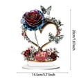 thumbnail image 3 of 1PCS Acrylic Tabletop Decoration 2D Flat FlowerAnimal Pattern Art Ornament Home Decors Tabletop Centerpieces CollectibleDecorative for Mother's Day Birthday Holiday Table Bedroom Living Room Decor, 3 of 3