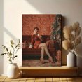 thumbnail image 6 of Retro Woman Holiday Travel Canvas Print, Vintage Style Wall Art for Home Decor, 6 of 8