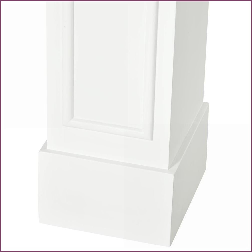 Fireplace Mantel, Modern Decorative Pattern Surround | Fits 29'' Interior Width | White | MDF