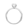 thumbnail image 3 of 1 Carat DEW Oval-Cut Moissanite 10K White Gold Solitaire Engagement Ring, 3 of 4