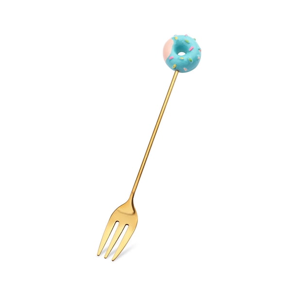 Bearachild Vajilla de Hotel Adorable de dibujos animados, vajilla portátil lavable de acero inoxidable, vajilla para pastel, ensalada, postre, Type1 NO1
