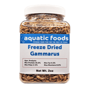 Gammarus Shrimp--Freeze Dried. Great for All Tropical Fish, Marine Fish, Cichlids, Carnivores, Discus, Coldwater Fish, Goldfish, Koi, Turtles Even Birds and Reptiles...2oz Small Jar