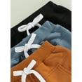 thumbnail image 4 of Bagilaanoe 3 Pack Toddler Baby Boys Shorts 6M 12M 18M 24M 3T Kids Casual Summer Solid Color Drawstring Short Pants, 4 of 5