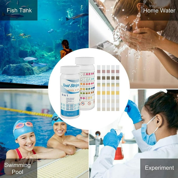 Clearwater Chlorine Granules 100pcs Two-in-one Swimming Pool Tester Kit For PH Value/DPD1 Chlorine Test Tablets PH Chlorine Water Test Kit Test Strips - Foto 12
