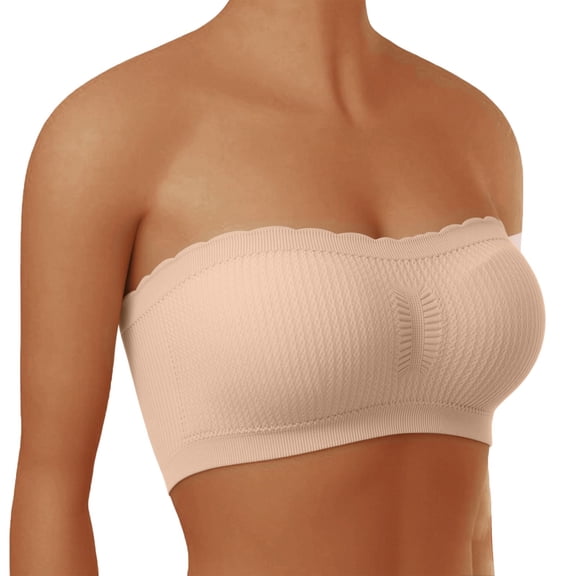 Strapless Bras for Women Comfort Padded Tube Top Support Bralette Bras for Women No Underwire