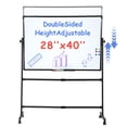 thumbnail image 4 of Rolling Dry Erase Board, 40 x 28 Inch Large Magnetic Mobile Standing Whiteboard, Height Adjustable Double Sided Easel Style White Board with Stand for Office, Classroom & Home, 4 of 7