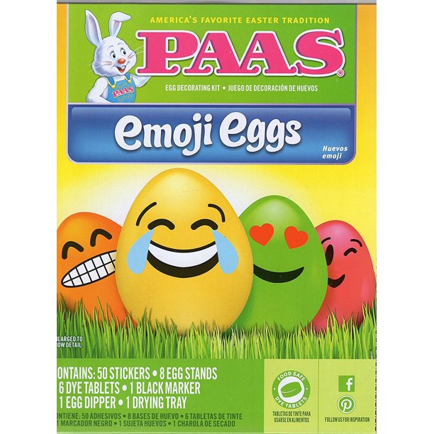 Emoji Eggs Easter Egg Decorating Kit, 50 Stickers By PAAS
