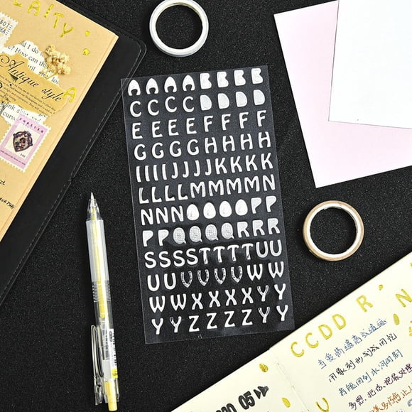 Pegatinas creativas con letras digitales en inglés doradas para cuentas de mano, pegatinas para niños, papel adhesivo, tarjeta adhesiva, pegatinas para carcasa de teléfono móvil, bricolaje
